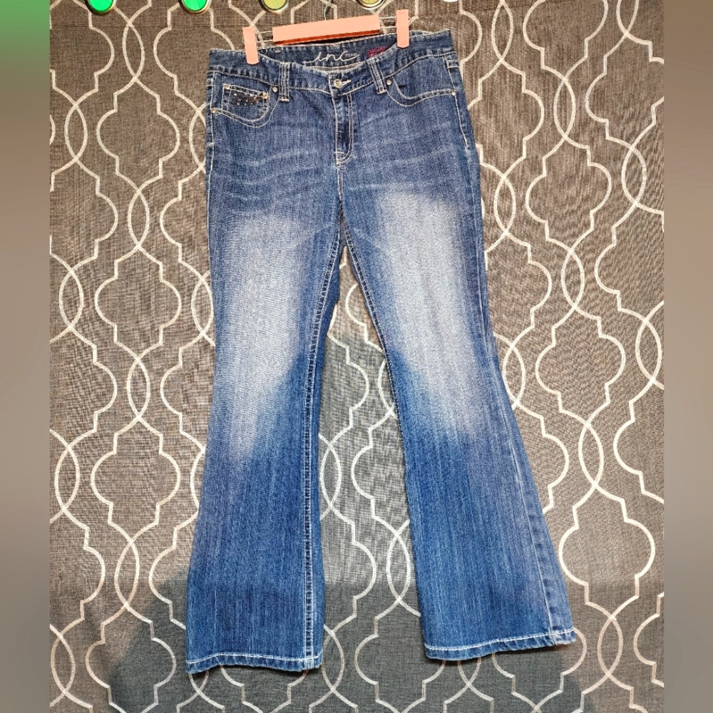 I.N.C Bootcut Jean with Rhinestones Size 14
